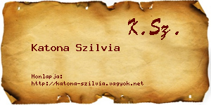 Katona Szilvia névjegykártya